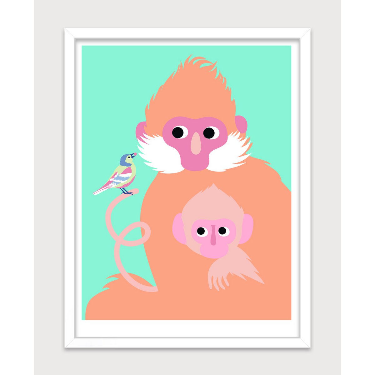 Plakat- Pomarańczowe małpy