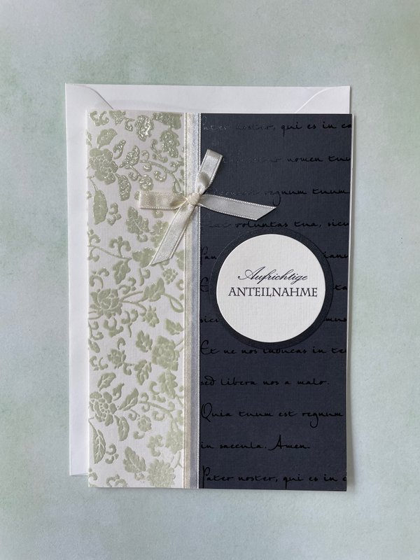 Sympathy - folded card with envelope