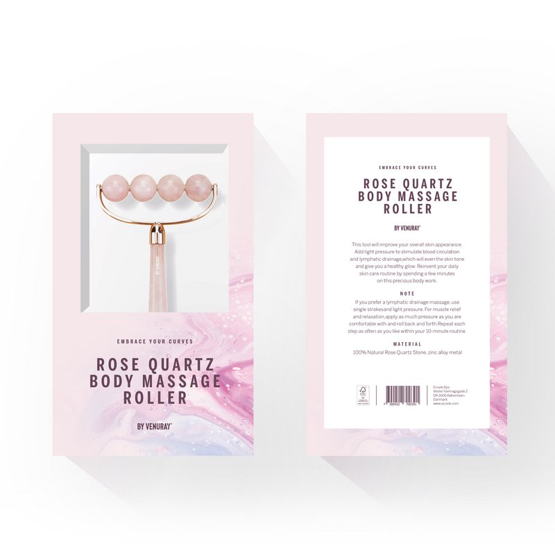Rose Quartz Body Massage Roller by Venuray