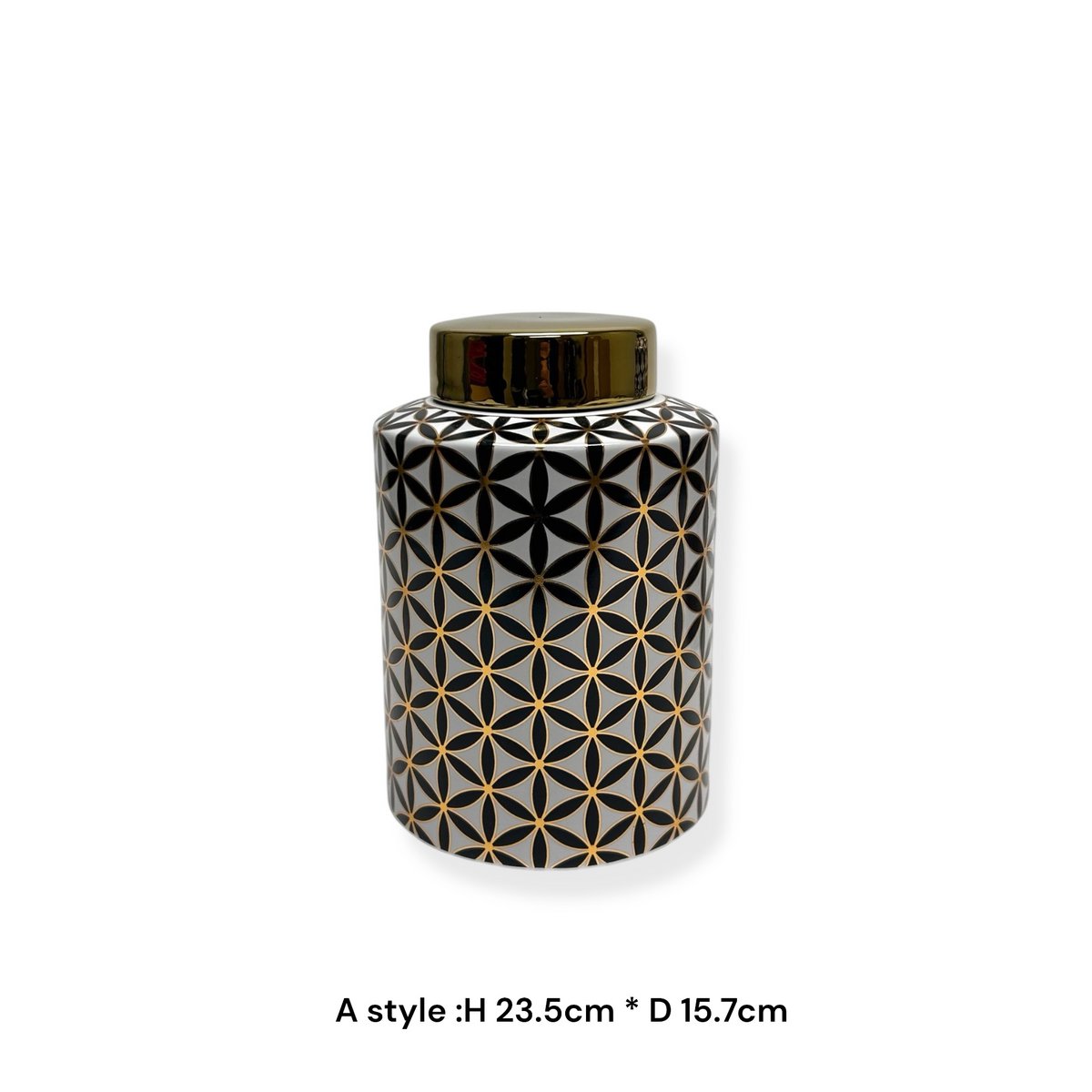 Gouden busje met klavertje zes