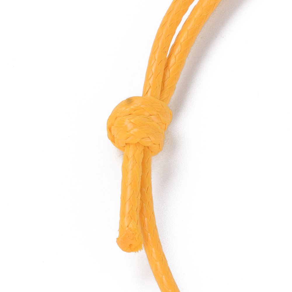 Bracciale regolabile in cordino di poliestere cerato
