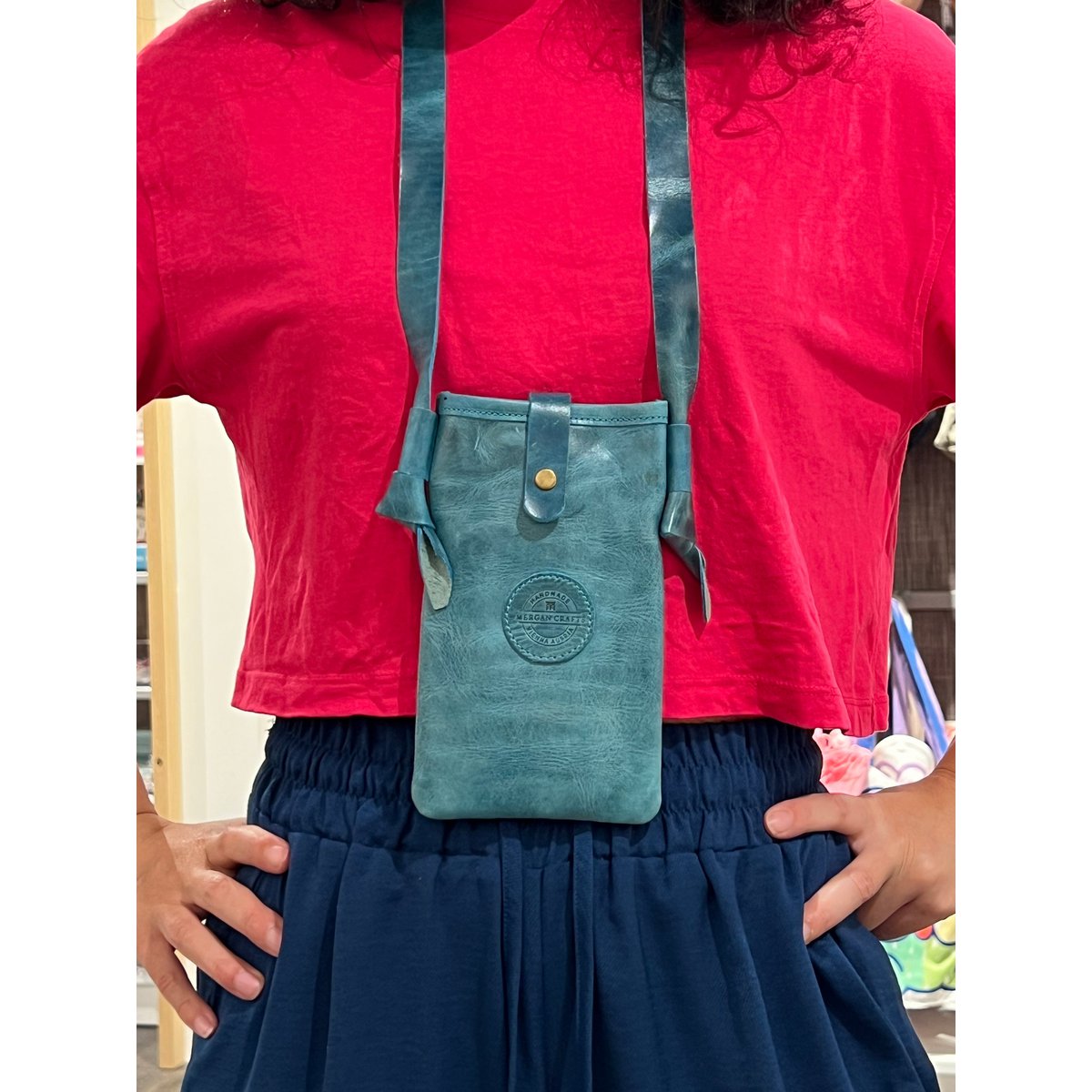 Handytasche aus echtem Leder – Umhängetasche