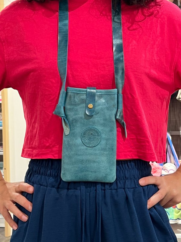 Handytasche aus echtem Leder – Umhängetasche