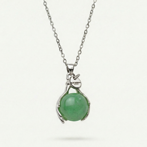 Aventurine Embrace Necklace Silver