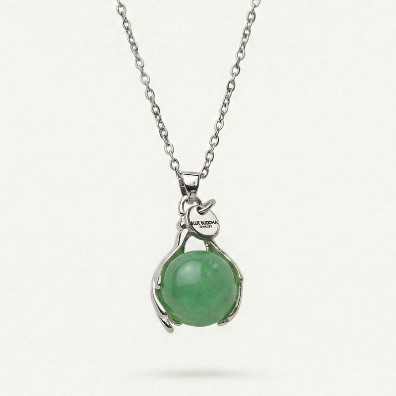 Aventurine Embrace Necklace Silver