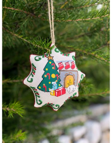Christmas Star "Christmas tree and cat"