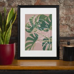 Monstera minimale print