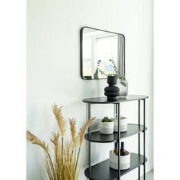Vita Plank - Zwart, Staal/spaanplaat/melaminefolie, 85x36x111 cm