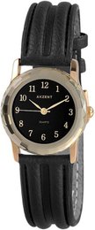 Accent women's watch with imitation leather strap