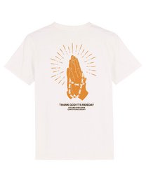 Cycling is religion unisex cycling T-shirt (offwhite)