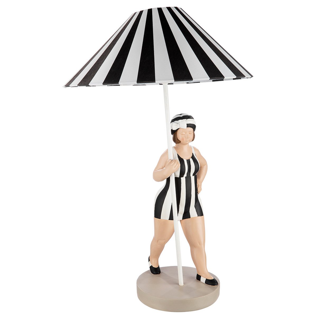 Poly lamp "Becky" zwart/wit