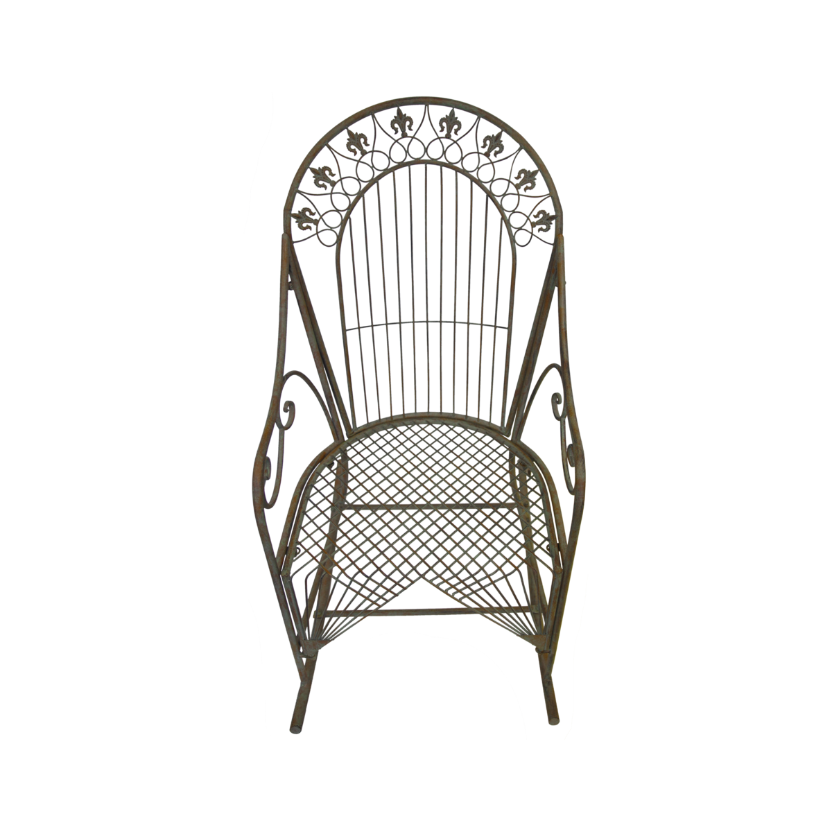 English green iron rocking chair 78.5x56x112 H cm