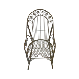 English green iron rocking chair 78.5x56x112 H cm
