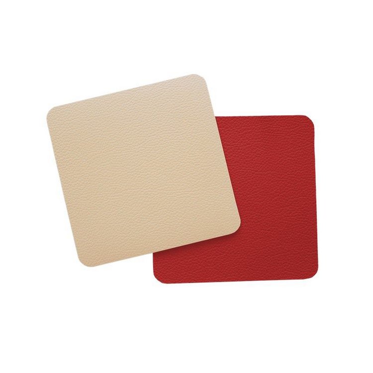 Lunar coasters Burgundy/Beige | 10 x 10 cm