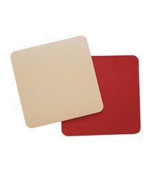 Lunar coasters Burgundy/Beige | 10 x 10 cm