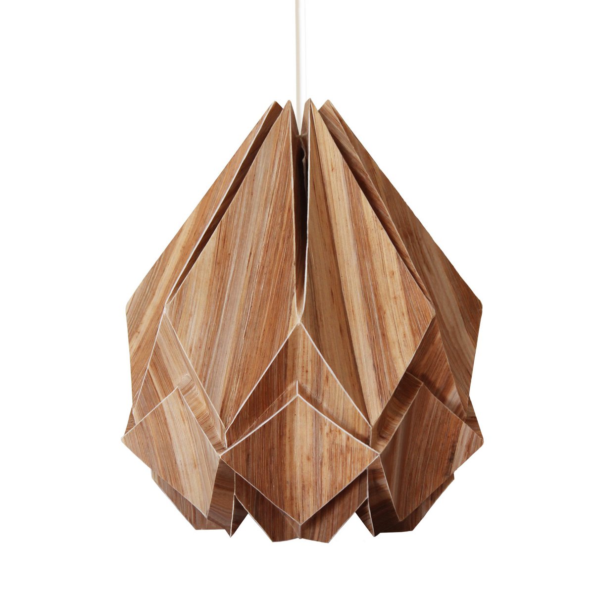 Suspensión de origami en ecomadera y papel - talla M
