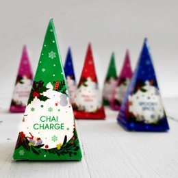 ETS - Tee Geschenk mit Schleife "Holiday Collection, Grün", BIO, 12 Pyramiden-Beutel