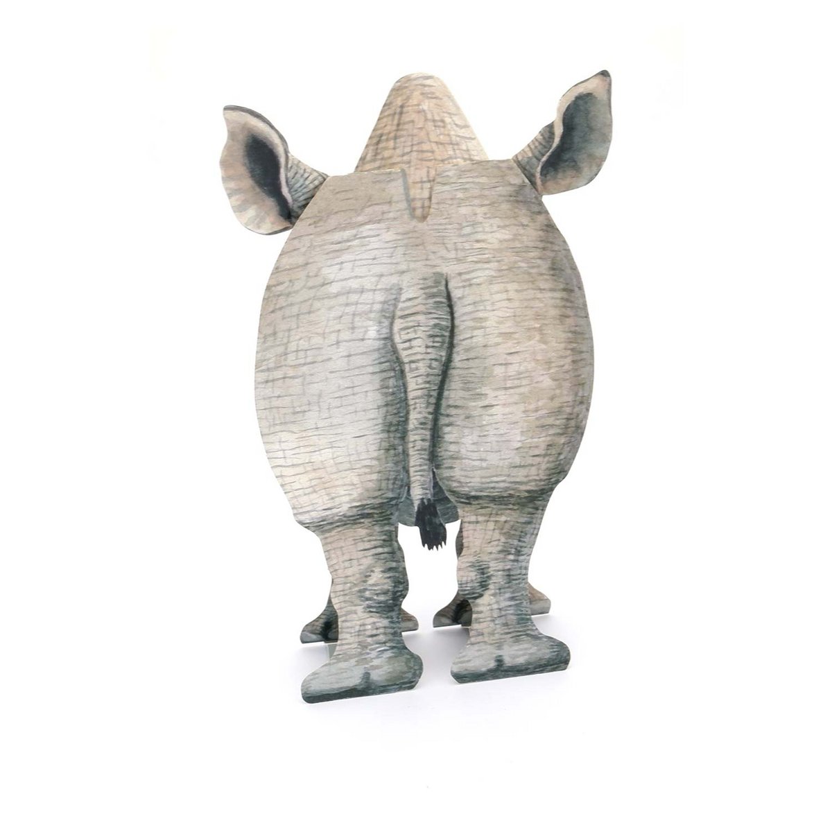 3D dyrekort "Rhino", lykønskningskort