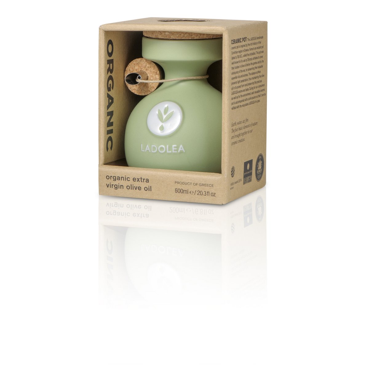 Biologische extra vierge olijfolie, medium fruitig - Koroneiki-variëteit, doos van 600 ml