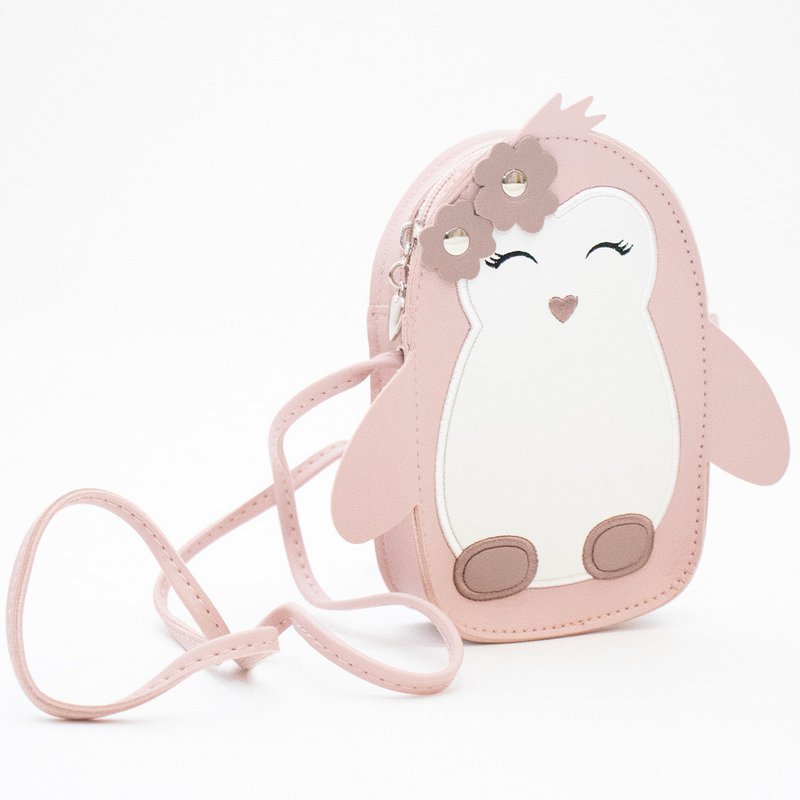 Lycchi shoulder bag - The adorable baby pinguin - pink