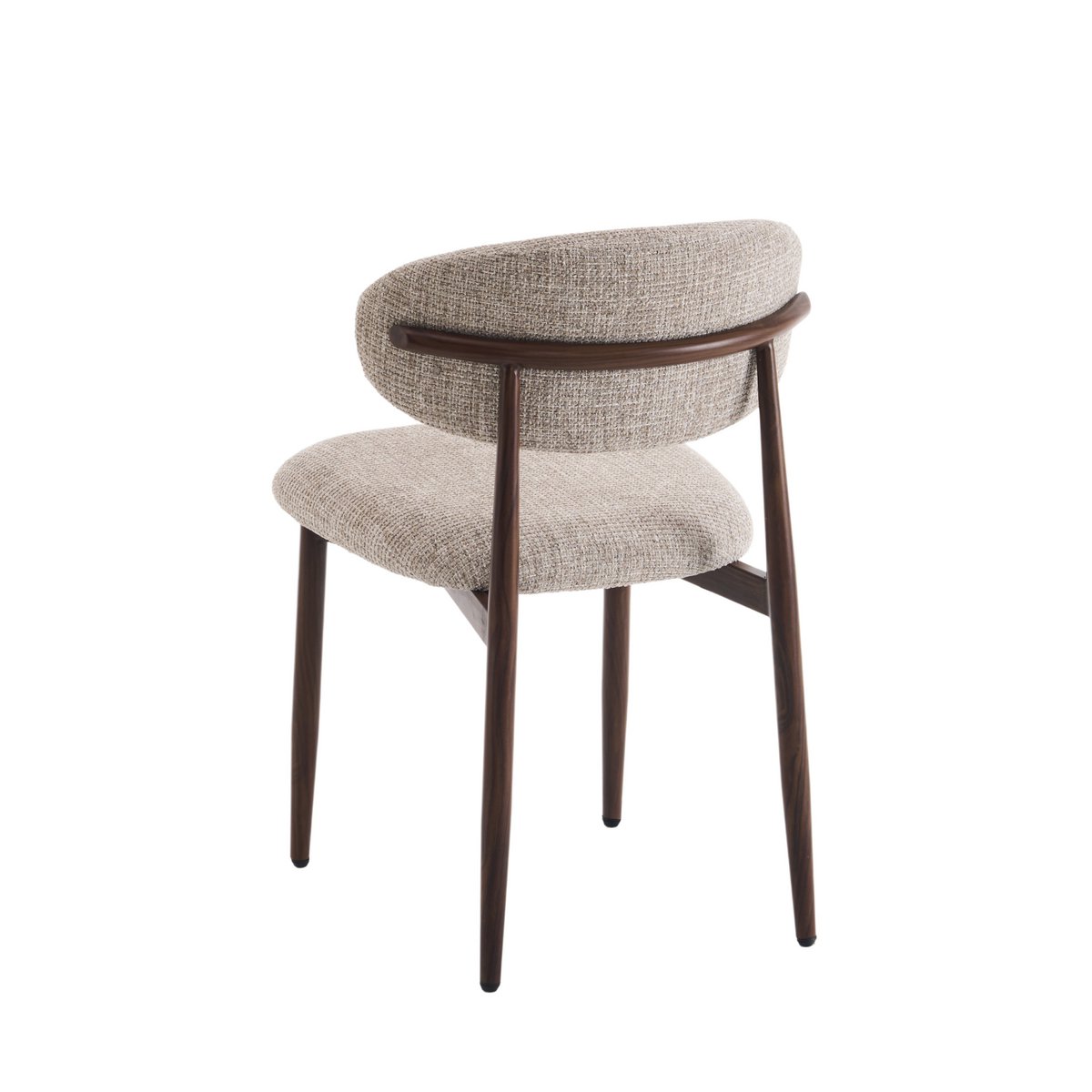 Dining room chair Celia Taupe Walnut Santi