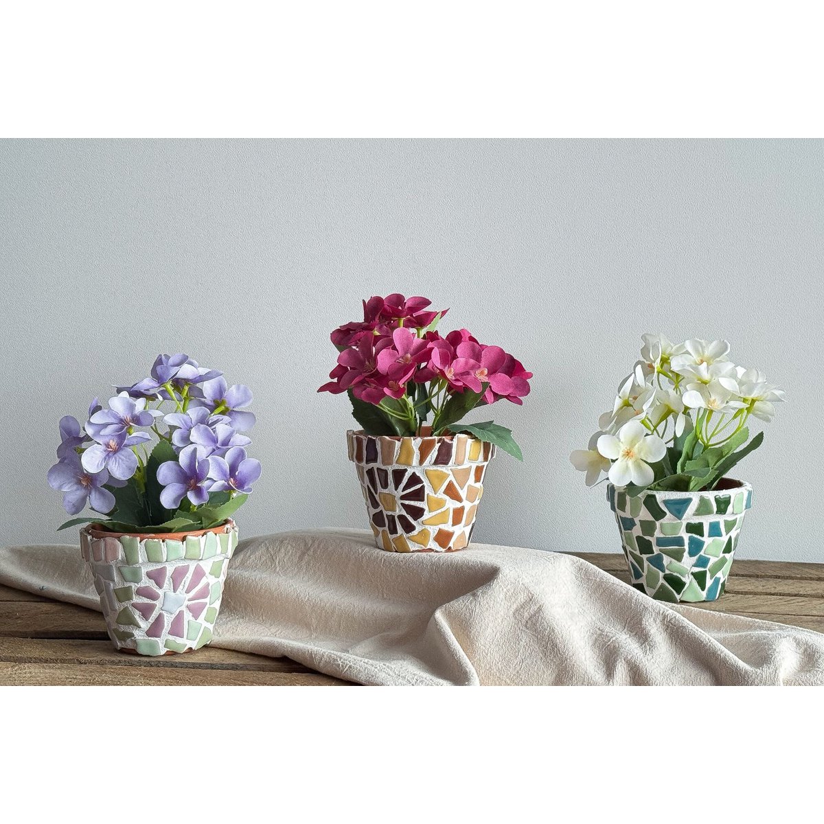 Paquet de bricolage Mosaic Flowerpot (2 pièces)