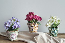 Paquet de bricolage Mosaic Flowerpot (2 pièces)