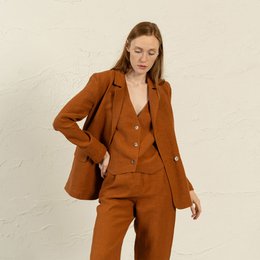 Linnen vest Ava