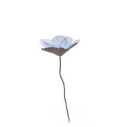 METAL WHITE FIELD POPPY FLOWER