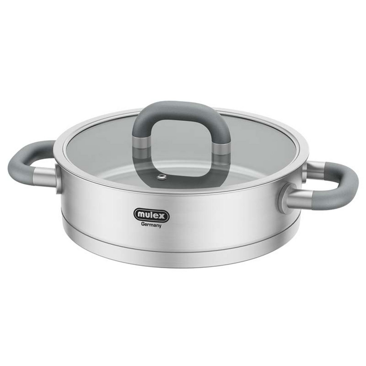 LUGANO Edelstahl Servier Pfanne 24 cm
