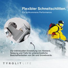 Tyrolit Life sidevægsaftrækker - præcis og skånsom kantbearbejdning til ski og snowboards - det perfekte grundlag for rene kanter - fleksibelt justerbar