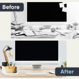 ECO Schreibtisch Organizer | Tisch- Büro- Kosmetik- Organizer | Handy & Tablet Halterung |