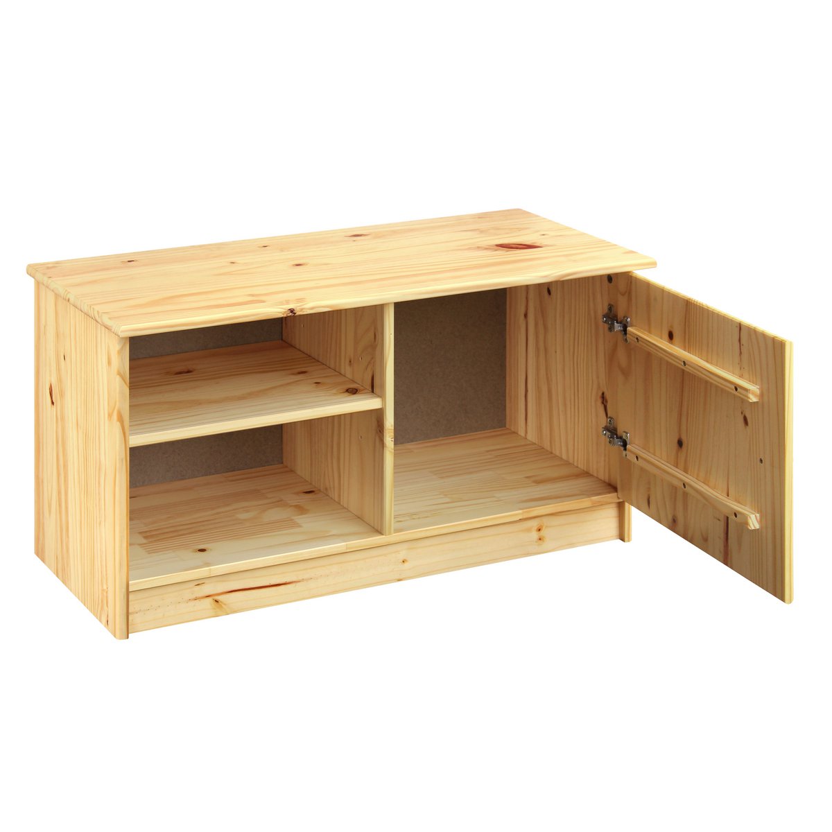 Shoe cabinet with 1 door and 2 open compartments