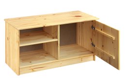 Shoe cabinet with 1 door and 2 open compartments