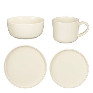 Servies set Ozzu Gebroken wit