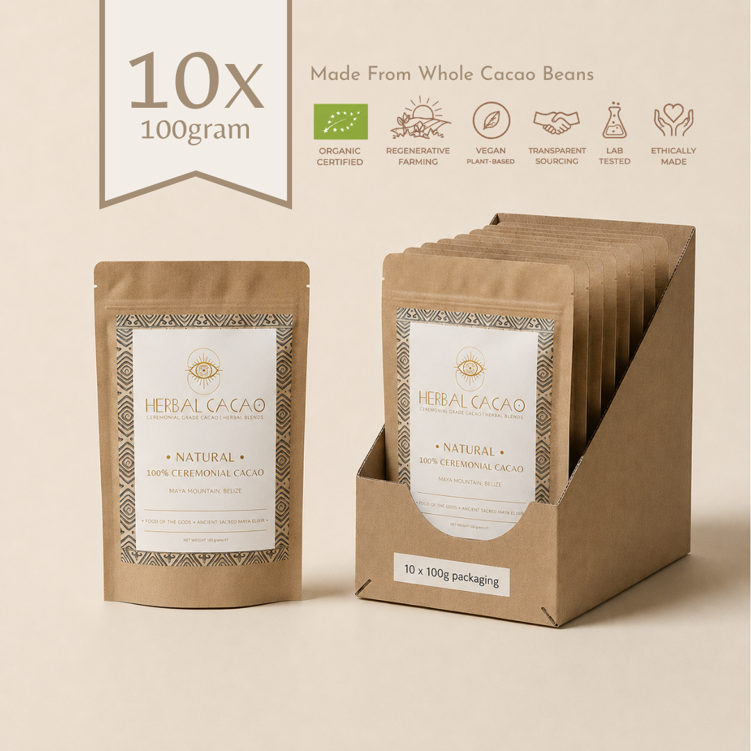100% Ceremonial Cacao | Natural (10 pieces)