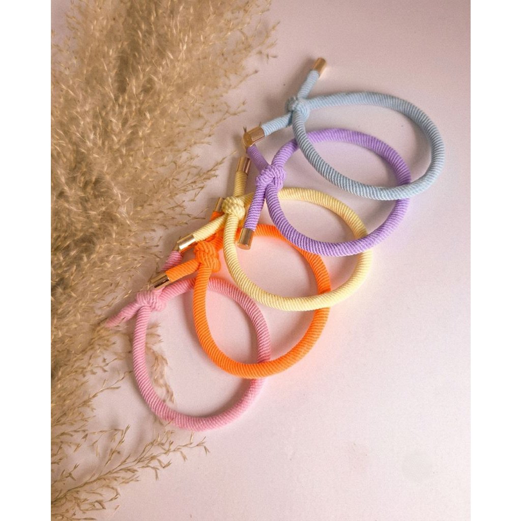 Goldenes Knotenarmband Neonorange