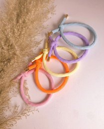 Goldenes Knotenarmband Neonorange
