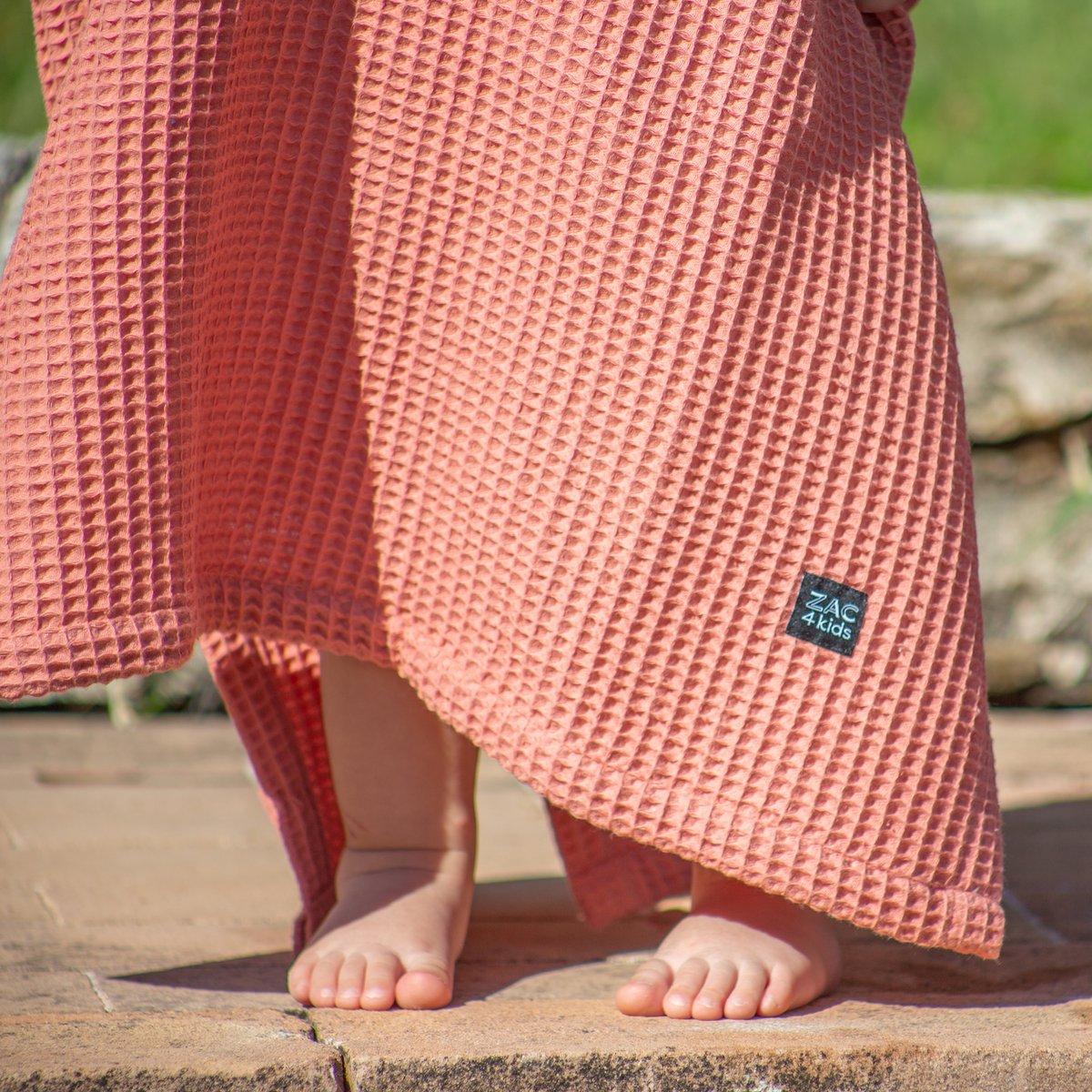 Brandy Pink Honeycomb Baby Bath Poncho