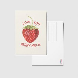 Je t'aime beaucoup, baies - A6 Postkarte