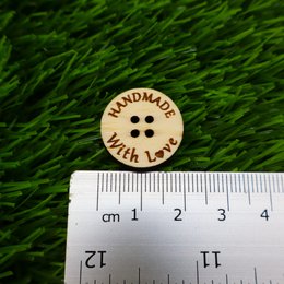 Custom Engraved Wooden Buttons for Knitting, Crochet, Sewing, DIY Materials