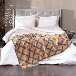 Manta Camden de jacquard de algodón suave