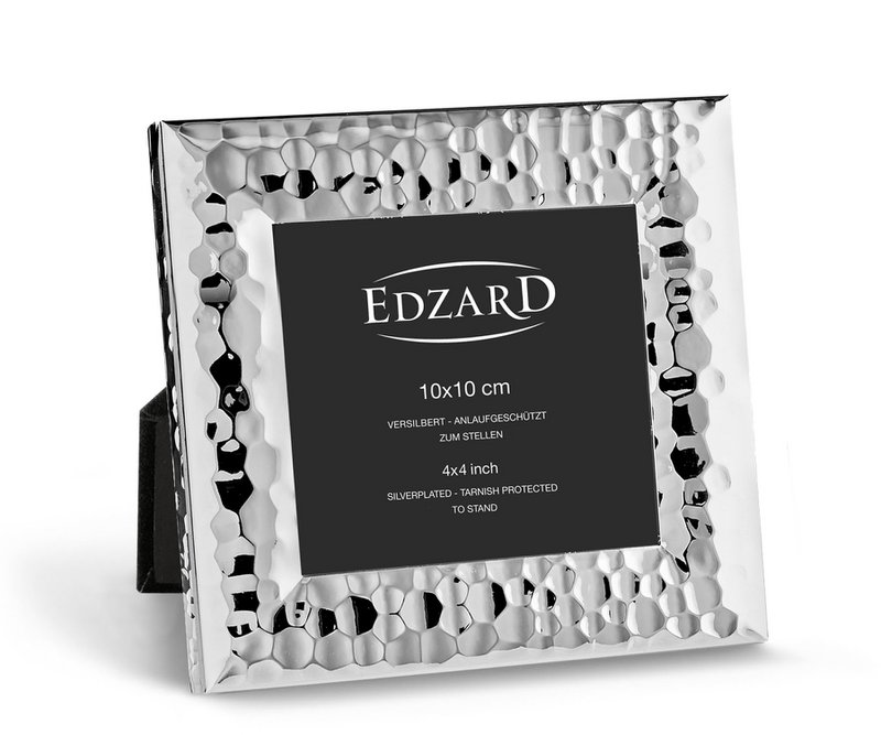 EDZARD photo frame Gubbio photo frame for photo 10 x 10 cm, silver-plated, tarnish-resistant