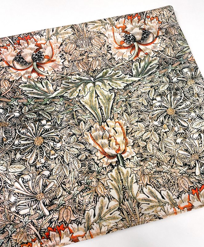 William Morris varm orange kaprifolie botanisk pudebetræk | WIM015