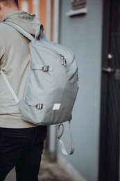Sac à couches gris ♻️ en polyester recyclé