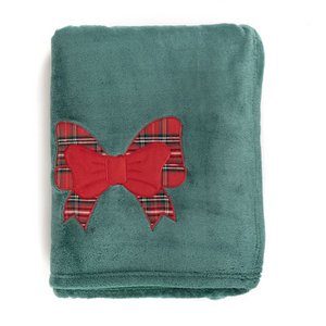 CHRISTMAS - BLANKET 130X160 GREEN BOW HH303237