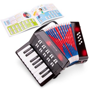 Akkordeon - Schwarz mit Musikbuch