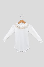 Cotton Long Sleeve Embroidered Collar T08