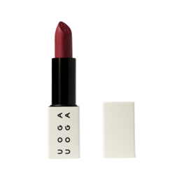 Sheer, deep red lipstick with a creamy, moisturizing formula.