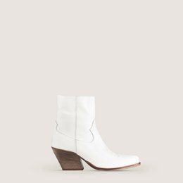 Janice White Texan Ankle Boots